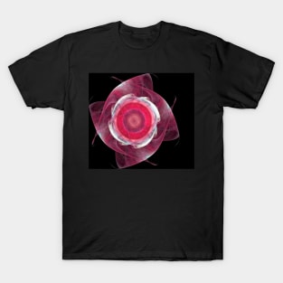 Fractal Flower-Available As Art Prints-Mugs,Cases,Duvets,T Shirts,Stickers,etc T-Shirt